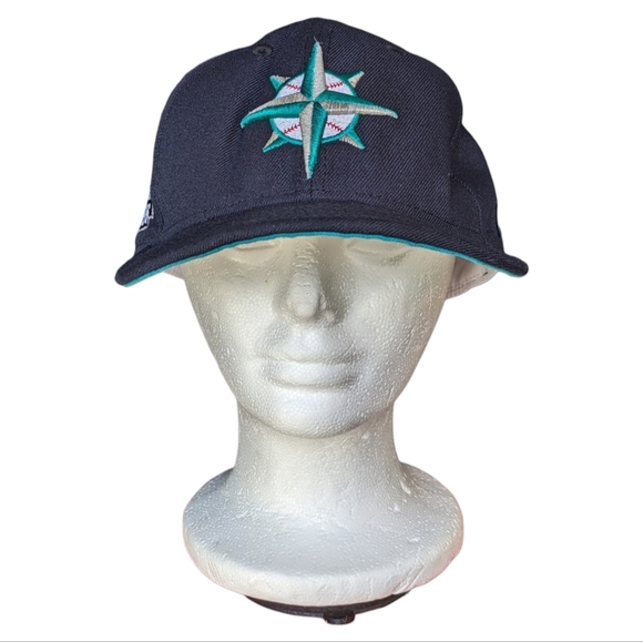 Vntg Seattle Mariners 30th Anniversary Wool Cooperstown New Era Hat Size 7&3/4 - Picture 10 of 14